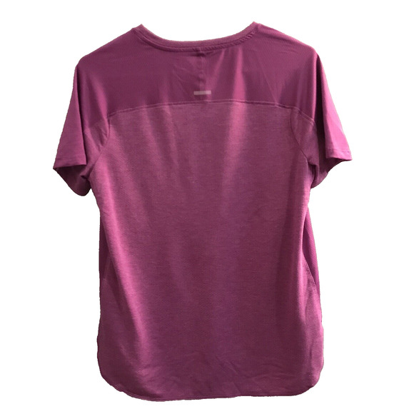 Avia Workout Top Womens Size M Medium 8 10 Purple Short Sleeve T Shirt Mesh - Picture 3 of 5
